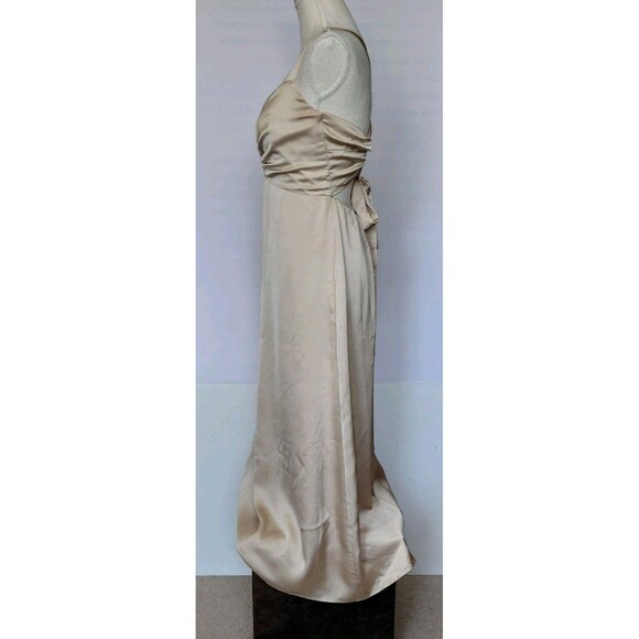 Show Me Your Mumu Midi/Maxi Gold Halter Dress With High Split Size S - Picture 2 of 8